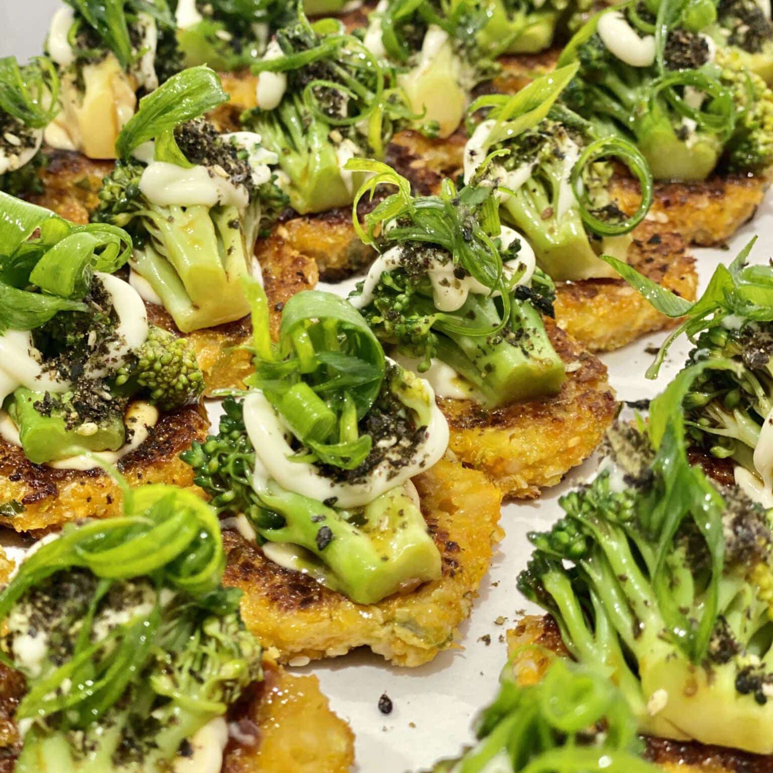 Okonomiyaki pancake, broccoli, kewpie, sesame nori (20)